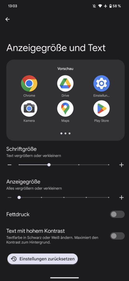Google Pixel 7 Pro Test Screenshot Display Groesse