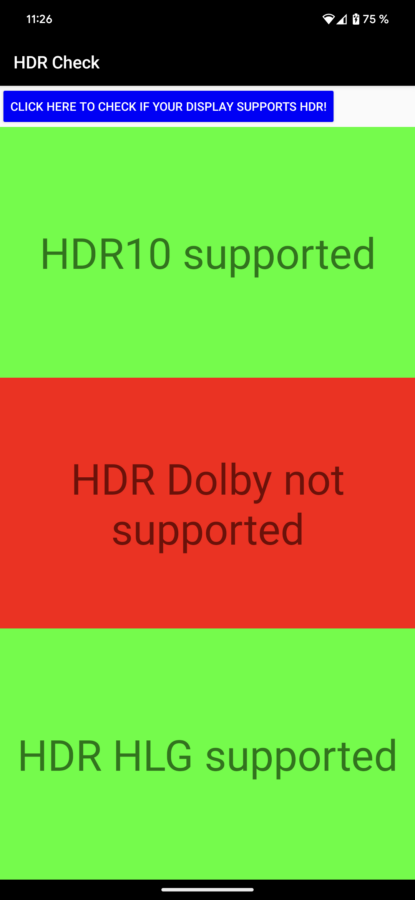Google Pixel 7 Pro Test Screenshot Display HDR