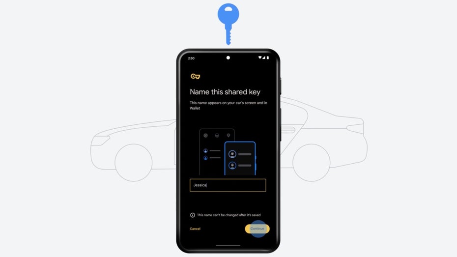 android digital key sharing