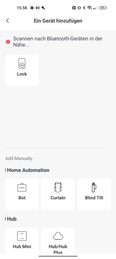 SwitchBot Lock App einrichten 1