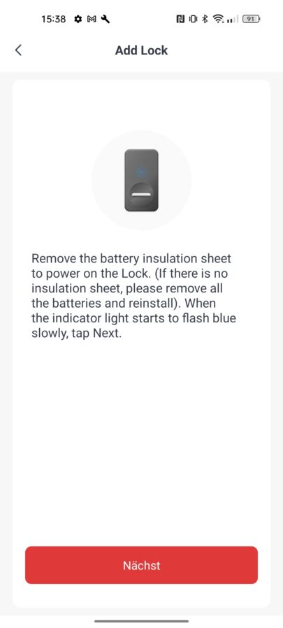 SwitchBot Lock App einrichten 2