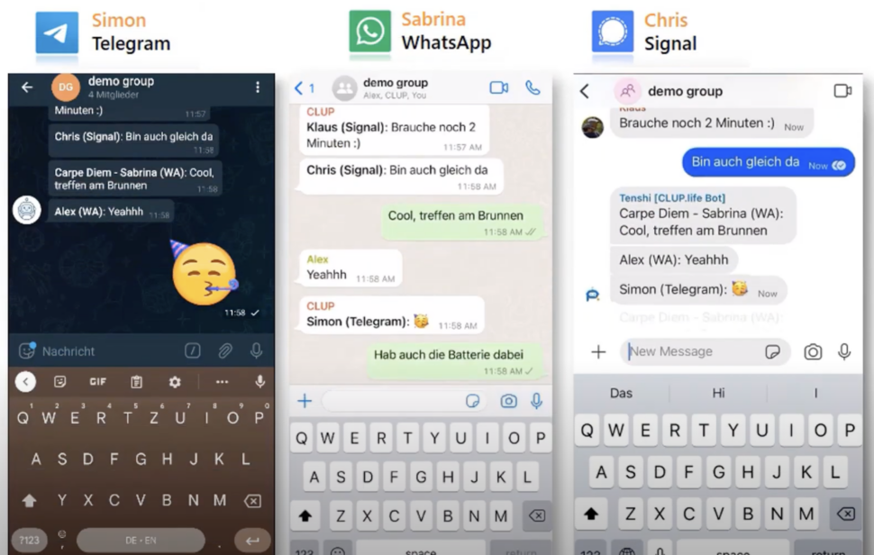 Clupchat Whatsapp telegram signal