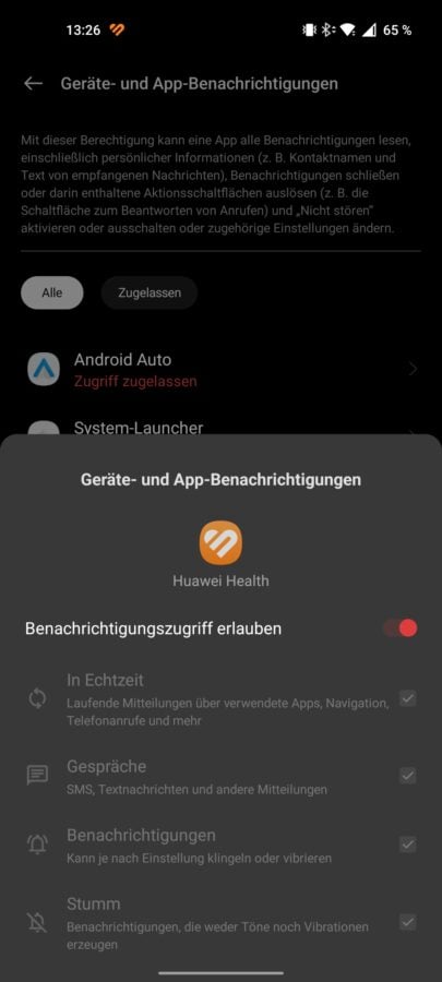Huawei Watch D Test Screenshots App Einrichtung 2