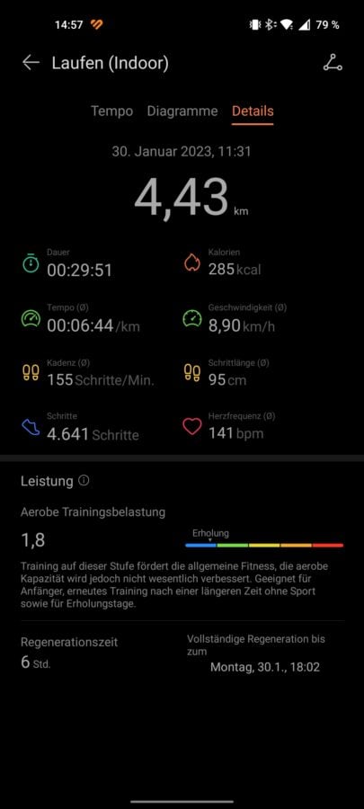 Huawei Watch D Test Screenshots App Sporttracking 2