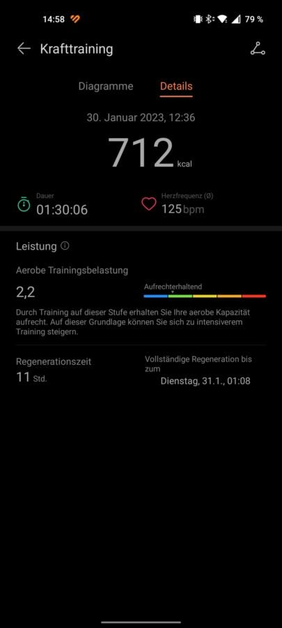 Huawei Watch D Test Screenshots App Sporttracking 4