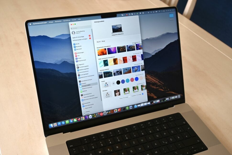 Macbook pro 2021 16 zoll macos settings 2