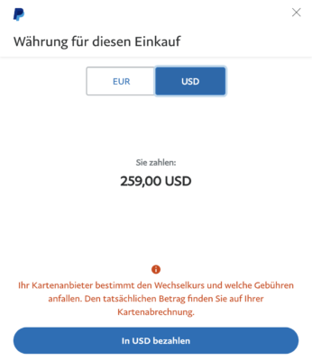 PayPal automatischen Wechselkurs deaktivieren 3