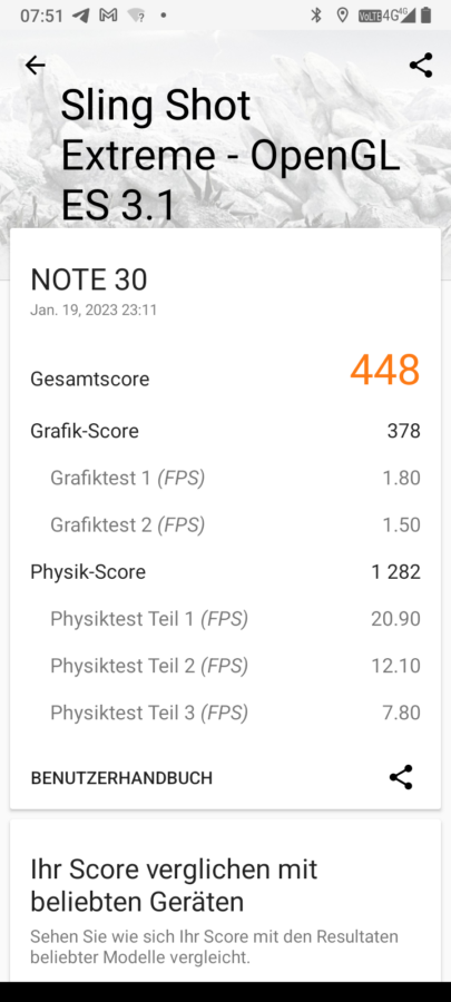 Cubote Note 30 Test Benchmarks System 11
