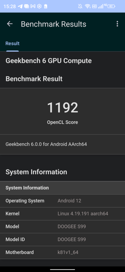 Doogee S99 Test System Bench 12