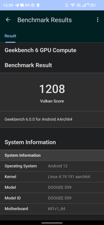 Doogee S99 Test System Bench 13