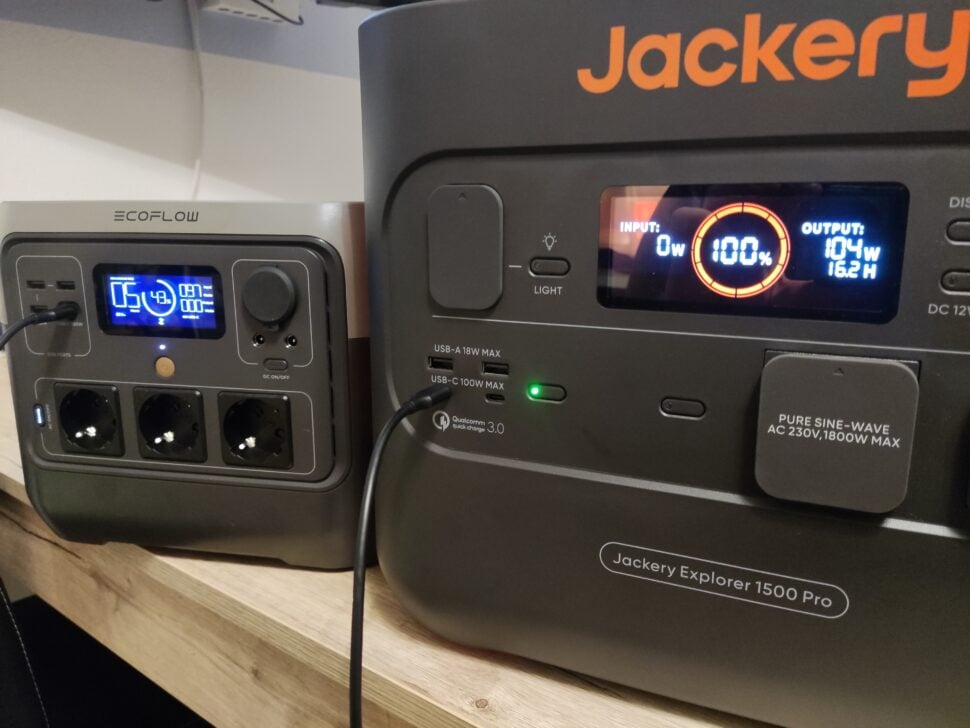 Jackery Explorer 1500 Pro Display USB C Ladung