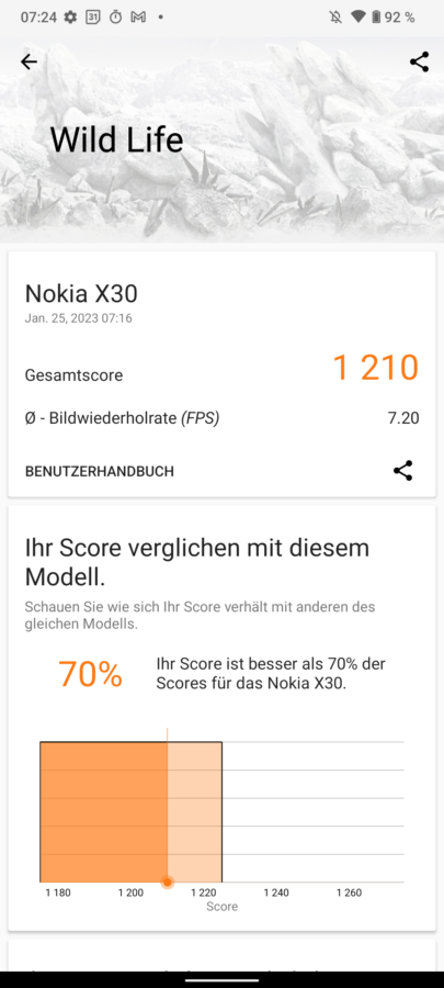 Nokia X30 5G Benchmarks Test 3
