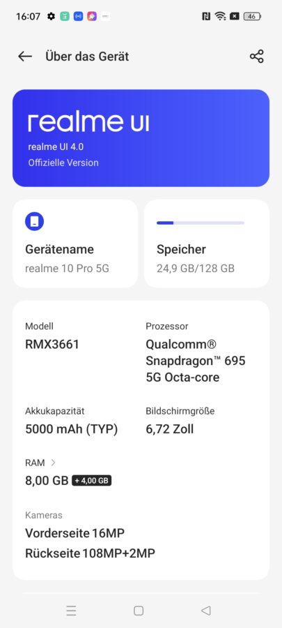 5Realme 10 Pro Realme UI 4 Android 13 