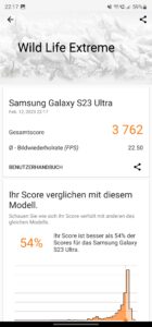 Samsung S23 Ultra Test Screenshot 3D Mark