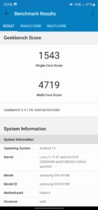 Samsung S23 Ultra Test Screenshot Geekbench 5