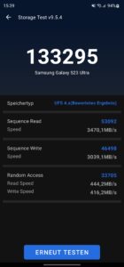 Samsung S23 Ultra Test Screenshot Speicher 2