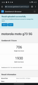 Motorola Moto G73 Test Benchmark 2