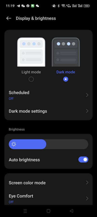 Oppo find x6 Displaysettings 3