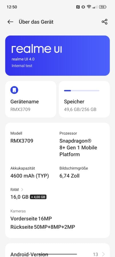 Realme UI 4.0 Android 13 Realme GT3 3