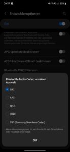 Samsung A54 Test Screenshot Audio Codec