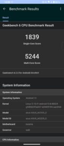 ASUS ROG Phone 7 Ultimate Test Screenshot  Geekbench 6