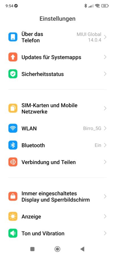 Redmi Note 12 4G MIUI settings 2