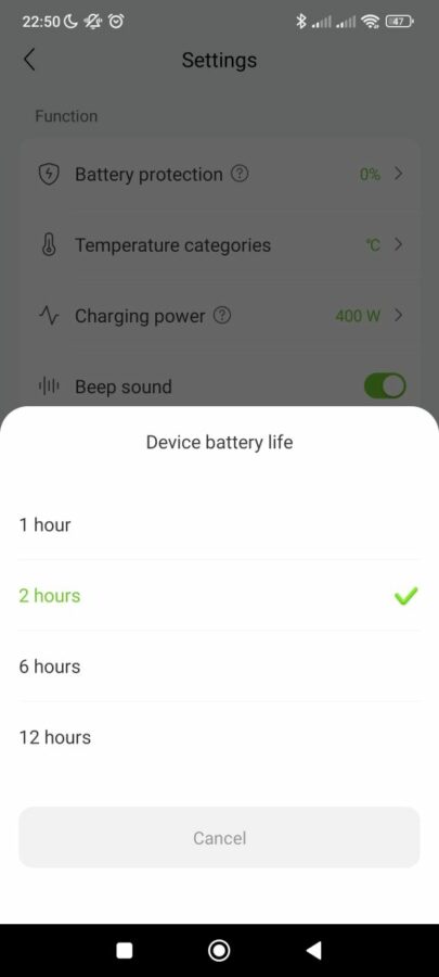 Growatt Infinity 1300 App Battery Life