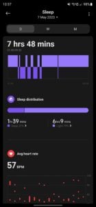 Xiaomi Mi Band 8 Test Schlaf 1