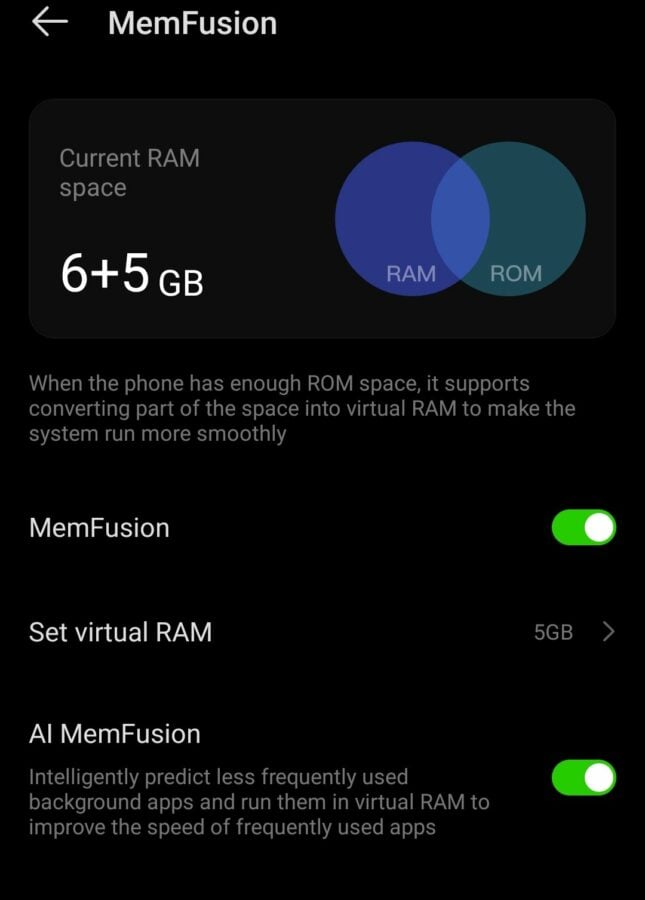 RAM Erweiterung MemFusion