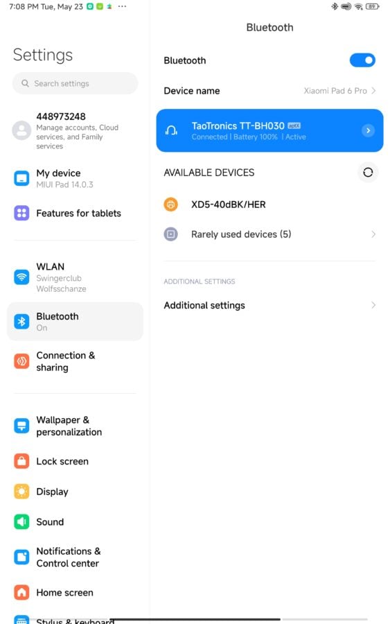 Xiaomi Pad 6 Pro aptx