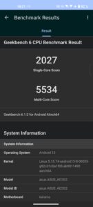 Asus ZenFone 10 Test Screenshot Geekbench 6 2