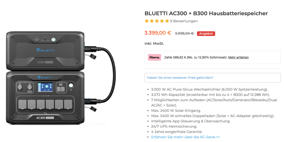 Bluetti AC300 Angebot