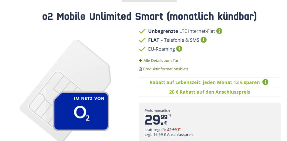 Freenet unlimited smart promo page