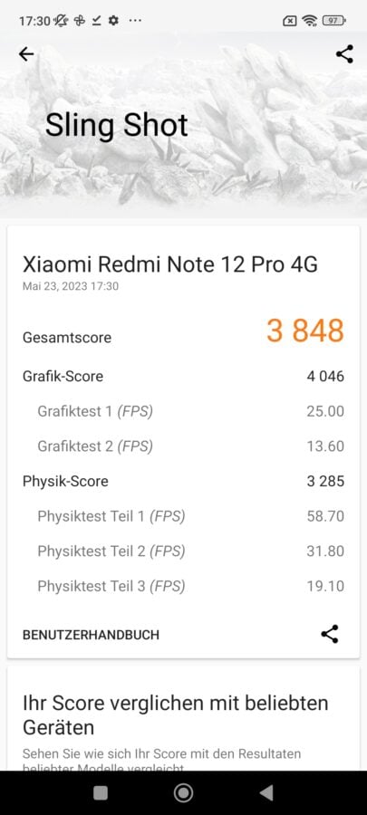 Redmi Note 12 Pro 4G 3DMark