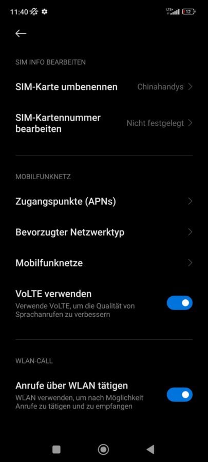 Redmi Note 12 Pro 4G VoLTE VoWIFI