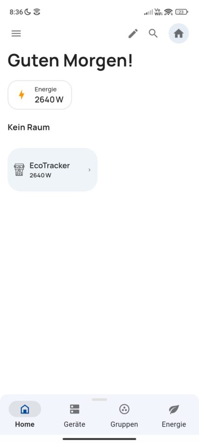 everHome Ecotracker App Test 10