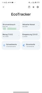 everHome Ecotracker Uebersicht App 1