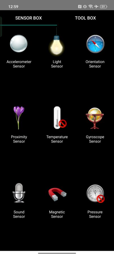 screenshot realme 11pro sensoren