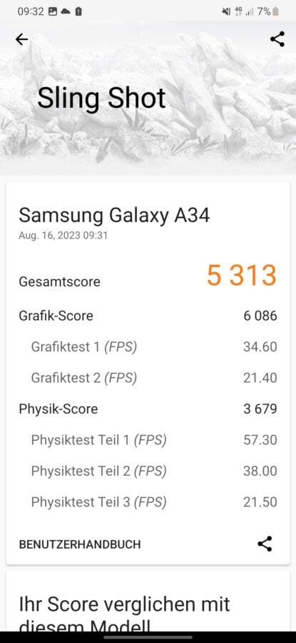 Samsung Galaxy A34 Test AppSystem 30
