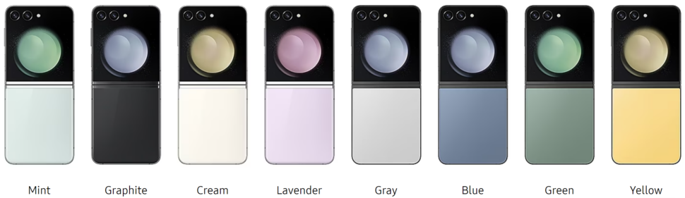 Samsung Galaxy Z Flip 5 Test Farben
