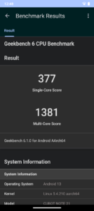 cubot note21 geekbench6
