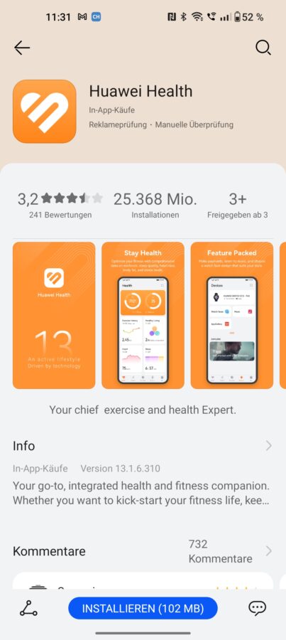 Huawei Health App einrichtung Watch GT4 1