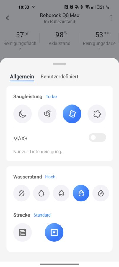 Roborock Q8 Max App Einstellungen Funktionen 1