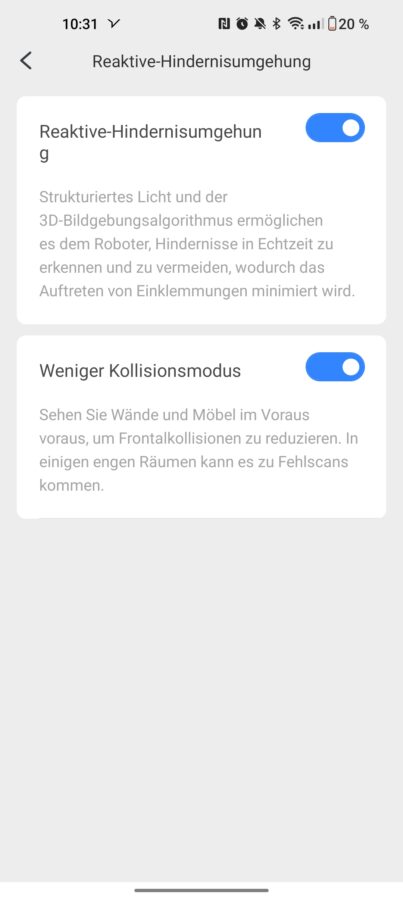Roborock Q8 Max App Einstellungen Funktionen 4