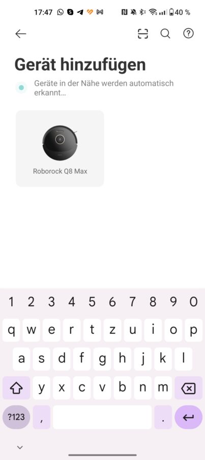 Roborock Q8 Max in wenigen Minuten kopeln Xiaomi Home App 1