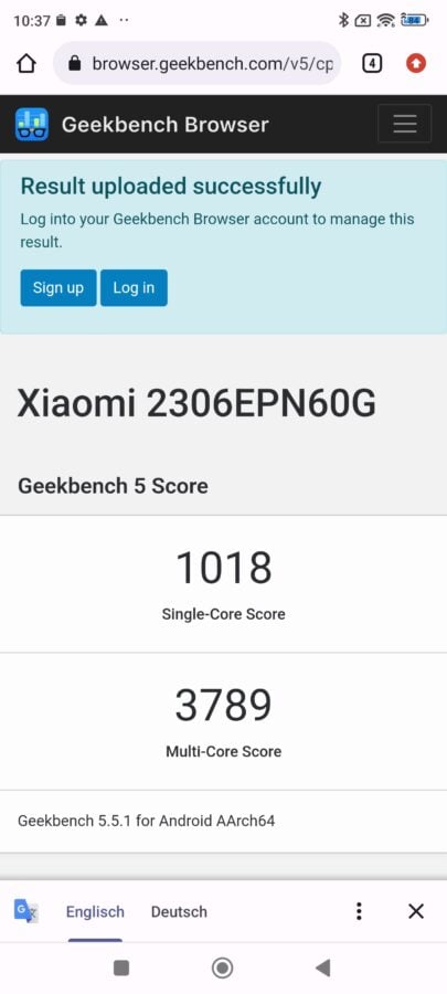 Xiaomi 13t geekbench5