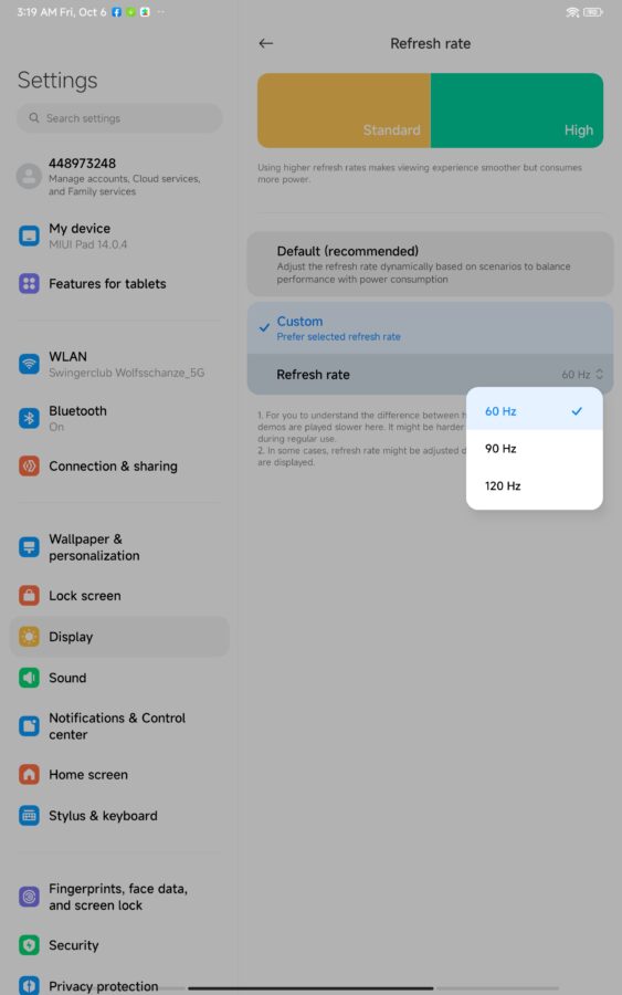 Xiaomi Pad 6 Max Display Settings 2