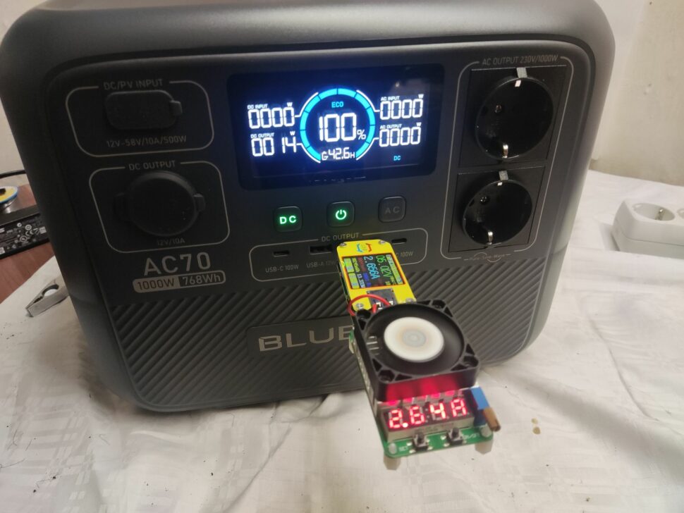 Bluetti AC70 DC USB Test