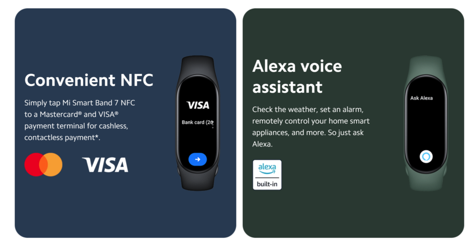 NFc und Alexa auf dem Xiaomi Smart Band 7