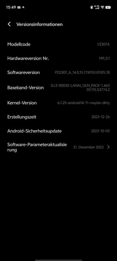 Vivo iQOO 12 Android 14 3 1